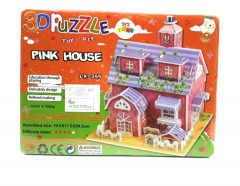3D Puzzle Pink House Toys