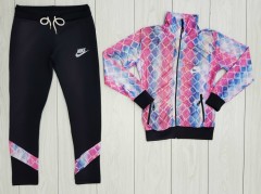 NIKE Ladies Turkey 2 Pcs Hoody + Pant (PINK - BLACK) (S)