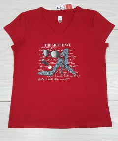 BASICS Ladies T-Shirt (RED) (XXS - XS - S - M - L - XL - XXL)