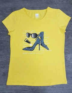BASICS Ladies T-Shirt (YELLOW) (XXS - XS - S - M - L - XL - XXL)