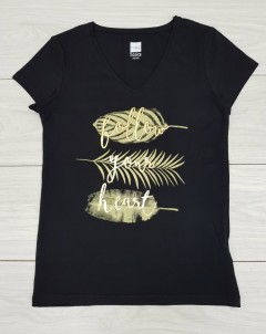BASICS Ladies T-Shirt (BLACK) (XXS - XS - S - M - L - XL - XXL)