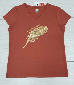 BASICS Ladies T-Shirt (BROWN) (XXS - XS - S - M - L - XL - XXL)