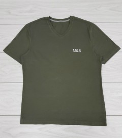 M&S COLLECTION Mens T-Shirt (DARK GREEN) (XXS - XS - S - M - L - XL - XXL)