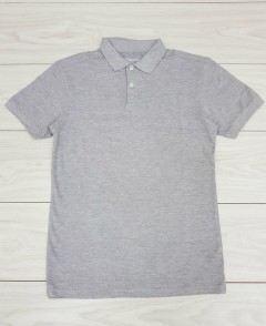 PRIMARK Mens Polo T-Shirt (GREY) (XXS - XS - S - M - L - XL - XXL)
