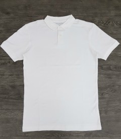 PRIMARK Mens Polo T-Shirt (WHITE) (XXS - XS - S - M - L - XL - XXL)