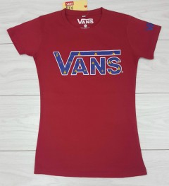 VANS Ladies T-Shirt (MAROON) (S - M - L - XL)