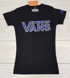 VANS Ladies T-Shirt (BLACK) (S - M - L - XL)