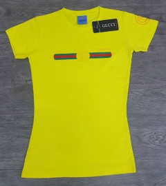 GUCCI Ladies T-Shirt (YELLOW) (S - M - L - XL)