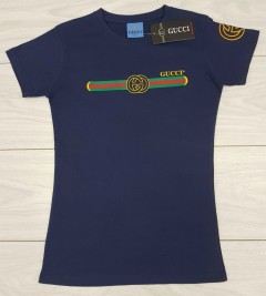 GUCCI Ladies T-Shirt (NAVY) (S - M - L - XL)