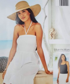 BLUE MOTION Ladies Damen - Jersey - Kleid (WHITE) (S - M - L)