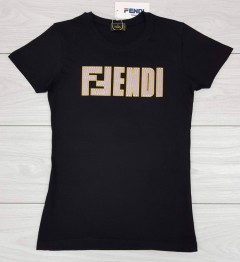 FENDI Ladies T-Shirt (BLACK) (S - M - L - XL)