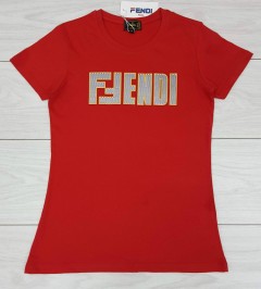 FENDI  Ladies T-Shirt (RED) (S - M - L - XL)