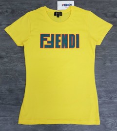 FENDI  Ladies T-Shirt (YELLOW) (S - M - L - XL) 