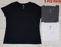 TAG 3 Pcs Ladies T-Shirt Pack (Random color) (XL - XXL - 3XL)