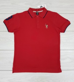 U.S.POLO ASSN Mens Polo T-Shirt (RED) (XXS - XS - S - M - L - XL - XXL)