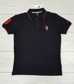 U.S.POLO ASSN Mens Polo T-Shirt (BLACK) (XXS - XS - S - M - L - XL - XXL)