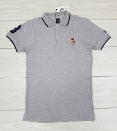 U.S.POLO ASSN Mens Polo T-Shirt (GREY) (XXS - XS - S - M - L - XL - XXL)