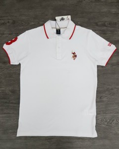 U.S.POLO ASSN Mens Polo T-Shirt (WHITE) (XXS - XS - S - M - L - XL - XXL)