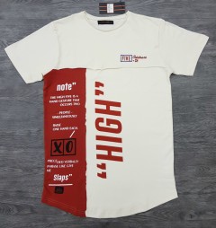 COLOR HUNT Mens T-Shirt (WHITE - RED) (M - L - XL)