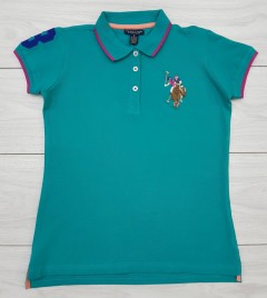 U.S. POLO ASSN Ladies Polo Shirt (GREEN - BLUE) (S - M - XL)