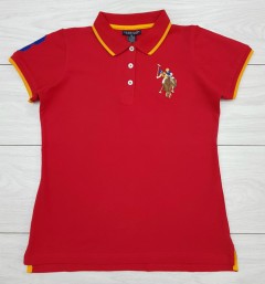 U.S. POLO ASSN  Ladies Polo Shirt (RED) (M - L - XL)