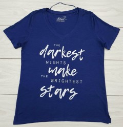 HM Ladies T-Shirt (BLUE) (XS - S - M - L - XL)