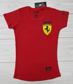 FERRARI Ladies T-Shirt (RED) (S - M - L - XL)