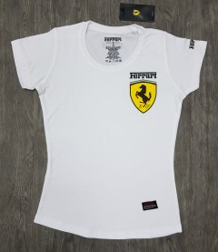 FERRARI Ladies T-Shirt (WHITE) (S - M - L - XL)