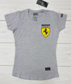 FERRARI Ladies T-Shirt (GRAY) (S - M - L - XL)