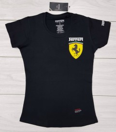 FERRARI Ladies T-Shirt (BLACK) (S - M - L - XL)