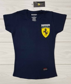 FERRARI Ladies T-Shirt (NAVY) (S - M - L - XL)