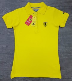 FERRARI Ladies Polo Shirt (YELLOW) (S - M - L - XL)