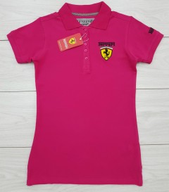 FERRARI Ladies Polo Shirt (PINK) (S - M - L - XL) 