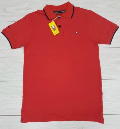 TOMMY HILFIGER Mens Polo Shirt (RED) (M - L - XL)