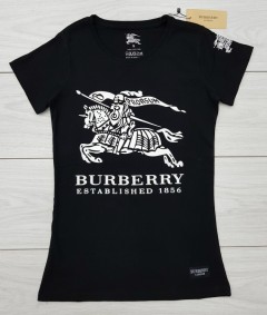 BURBERRY Ladies T-Shirt (BLACK) (S - M - L - XL) 