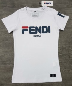 FENDI Ladies T-Shirt (WHITE) (S - M - L - XL) 