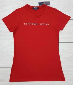 TOMMY HILFIGER Ladies T-Shirt (RED) (S - M - L - XL)
