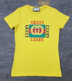 GUCCI  Ladies T-Shirt (YELLOW) (S - M - L - XL) 