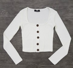 GENERIC Ladies Long Sleeved Shirt (WHITE) (XXS - XS - S - M - L - XL - XXL) 