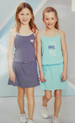 ALIVE Girls 2 Pcs Sleeveless Dress Pack (NAVY - LIGHT BLUE) (6 to 12 Years)