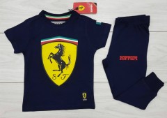 FERRARI Boys 2 Pcs T-Shirt + Pants Sport Set (NAVY) (2 to 8 Years)