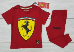 FERRARI  Boys 2 Pcs T-Shirt + Pants Sport Set (RED) (1 to 10 Years)