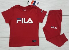FILA Boys 2 Pcs T-Shirt + Pants Sport Set (RED) (1 to 10 Years)