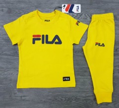 FILA Boys 2 Pcs T-Shirt + Pants Sport Set (YELLOW) (1 to 10 Years)