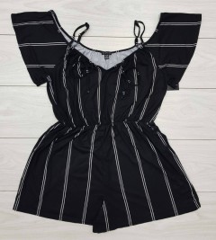 MAGAZINE Ladies Off Shoulder Short Jump Suit (BLACK) (XL)