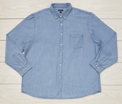 CLUB ROOM Mens Denim Shirt (BLUE) (3XL)