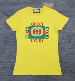 GUCCI Ladies T-Shirt (YELLOW) (S - M - L - XL)