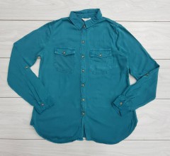 EST.1946 Ladies Long Sleeved Shirt (GREEN - BLUE) (XS - S - M - L - XL - XXL)