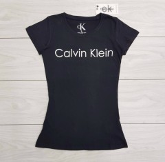 CALVIN KLEIN Ladies T-Shirt (BLACK) (S - M - L - XL)