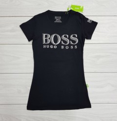 HUGO BOSS Ladies T-Shirt (BLACK) (S - M - L - XL)